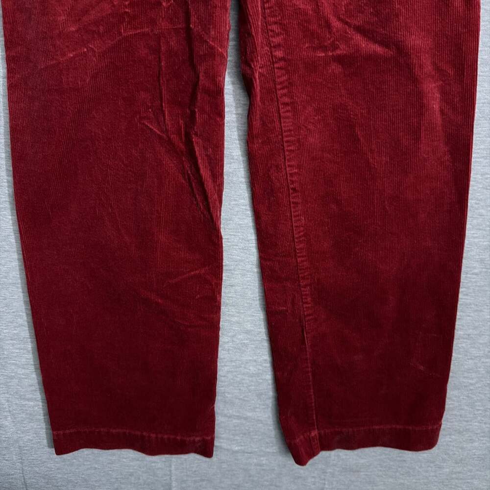 Anthropologie Maeve Women's Size 26 Red Corduory The Colette Wide Leg Crop Pants - Picture 5 of 12